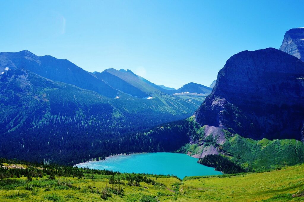 america, usa, montana, glacier, national, park, grinnell lake, lake, many glacier, mountain, hiking, tree, grass, ice, trail, reflection, nature, wild, lagoon, blue grass, montana, montana, montana, montana, montana, grinnell lake, grinnell lake